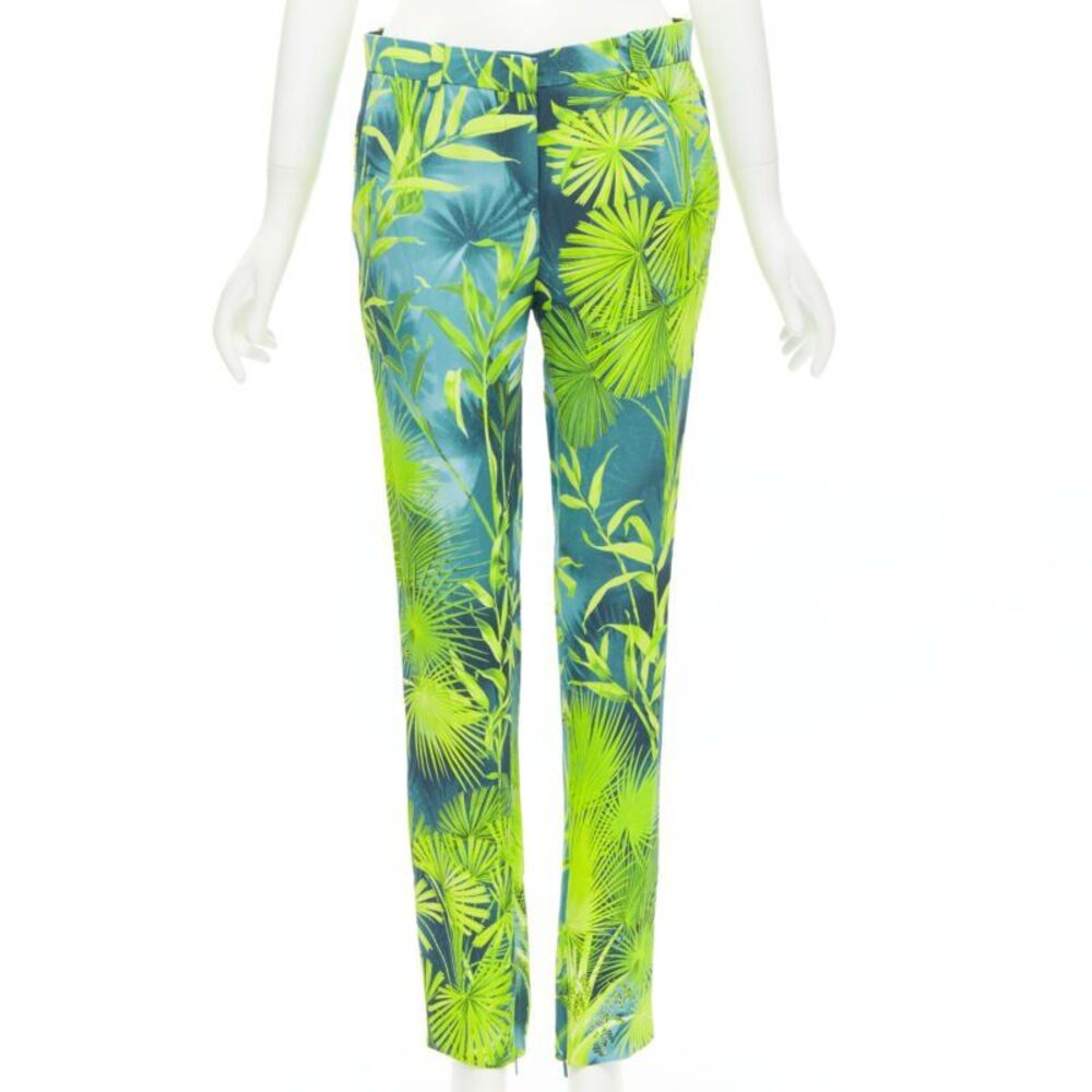 Versace 2020 Runway Jlo Jungle Tropical Pants